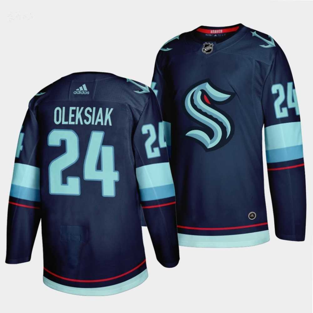 Men%27s Seattle Kraken #24 Jamie Oleksiak Home Navy Jersey Dzhi->seattle kraken->NHL Jersey